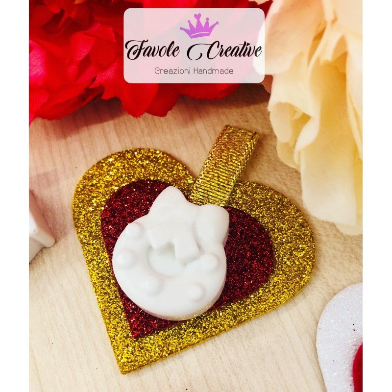 Cuore Gessetto NATALE MINI GHIRLANDA decorazione albero di natale Cuore Gessetto NATALE MINI GHIRLANDA decorazione albero di natale