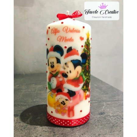 Candela Natalizia con Famiglia IDEA REGALO HANDMADE