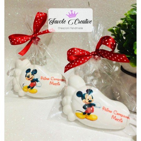 Sacchetto Trasparente con Gessetto Profumato Personalizzato – Tema Topolino ROSSO