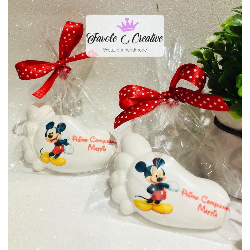 Sacchetto Trasparente con Gessetto Profumato Personalizzato – Tema Topolino ROSSO Sacchetto Trasparente con Gessetto Profumato Personalizzato – Tema Topolino ROSSO