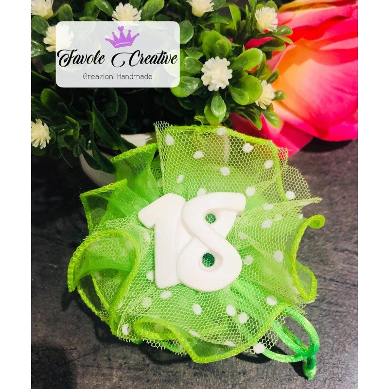 Sacchetto confetti 18 ANNI Bomboniera gessetto profumato Sacchetto confetti 18 ANNI Bomboniera gessetto profumato