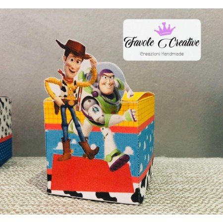 Scatola Bomboniera TOY STORY CUBO Nascita Battesimo Primo compleanno