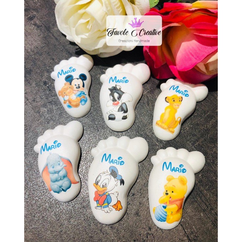Piedino Profumato Disney Verticale con Scritta Sopra | Bomboniera Personalizzata per Eventi Baby Piedino Profumato Disney Verticale con Scritta Sopra | Bomboniera Personalizzata per Eventi Baby