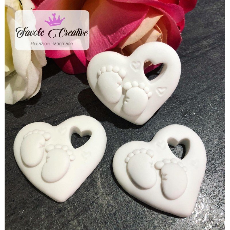 Gessetto profumato CUORE FORATO CON PIEDINI evento