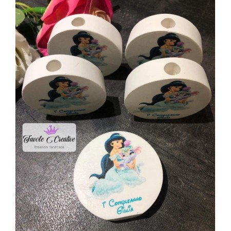 Profumatore Jasmine Personalizzato | Bomboniera a Tema Disney per Battesimo, Nascita, Compleanno