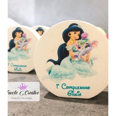 Profumatore Jasmine Personalizzato | Bomboniera a Tema Disney per Battesimo, Nascita, Compleanno