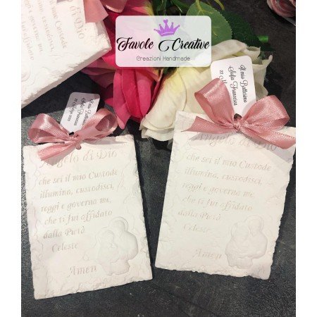 Gessetti Profumati Preghiera Angelo di Dio + FIOCCO + TAG