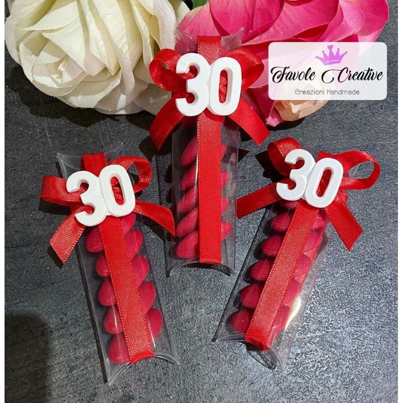 Confezione bomboniera Gessetto numero 30 compleanno festa