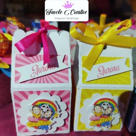 Scatola Bomboniera ME CONTRO TE personalizzata con nome MILK BOX