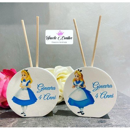 Profumatore Alice nel Paese delle Meraviglie Personalizzato | Bomboniera con Immagine di Alice