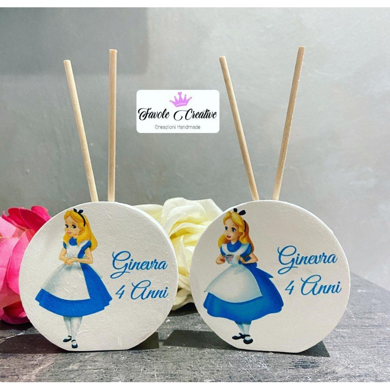 Profumatore Alice nel Paese delle Meraviglie Personalizzato | Bomboniera con Immagine di Alice