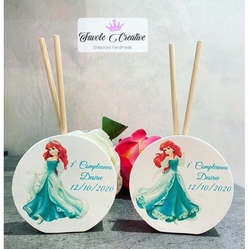 Profumatore Ariel La Sirenetta Personalizzato | Bomboniera Battesimo, Nascita, Compleanno a Tema Disney