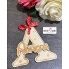 Iniziale in legno "A" con nome completo 2