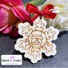Fiocco di neve inciso in legno idea Natalizia