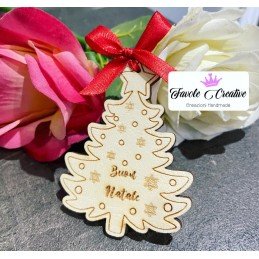 Albero di Natale inciso in legno idea Natalizia