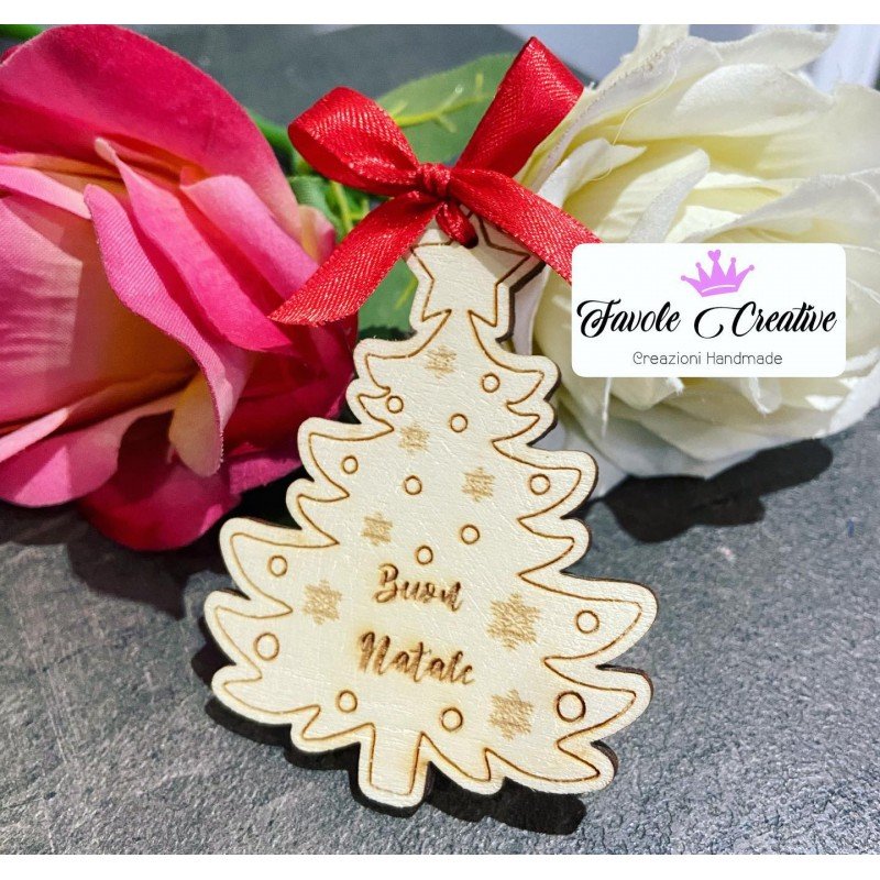 Albero di Natale inciso in legno idea Natalizia Albero di Natale inciso in legno idea Natalizia