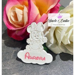 Gessetto MINNIE CON NUVOLA E TESTO PERSONALIZZATO