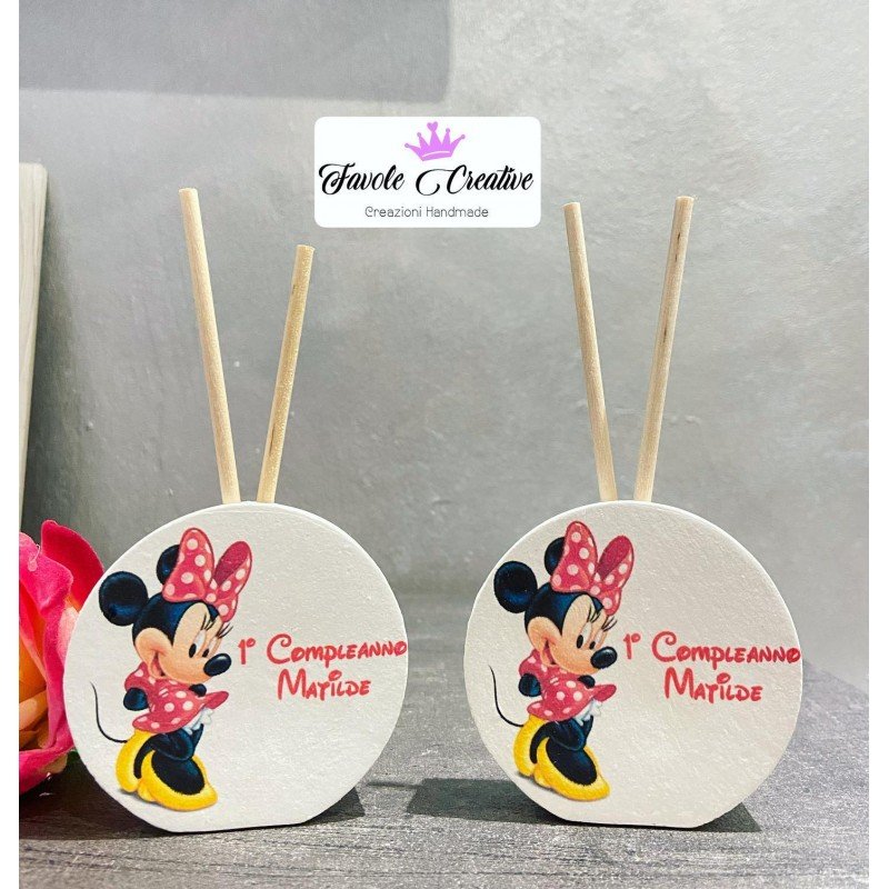 Profumatore Minnie Rossa Personalizzato | Bomboniera Artigianale Battesimo, Nascita, Compleanno