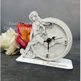 OROLOGIO in legno MODELLO CALCIATORE