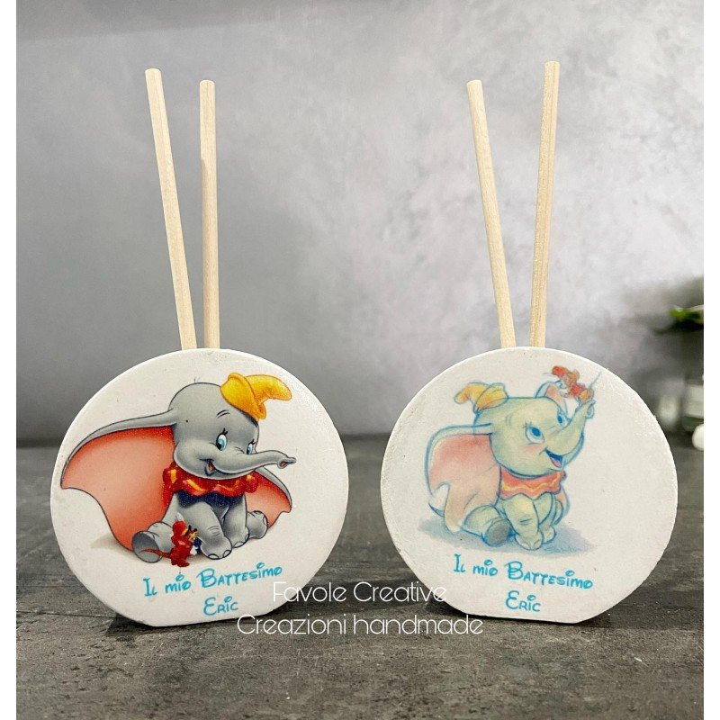 Profumatore Dumbo Personalizzato | Bomboniera Battesimo, Nascita, Compleanno a Tema Disney