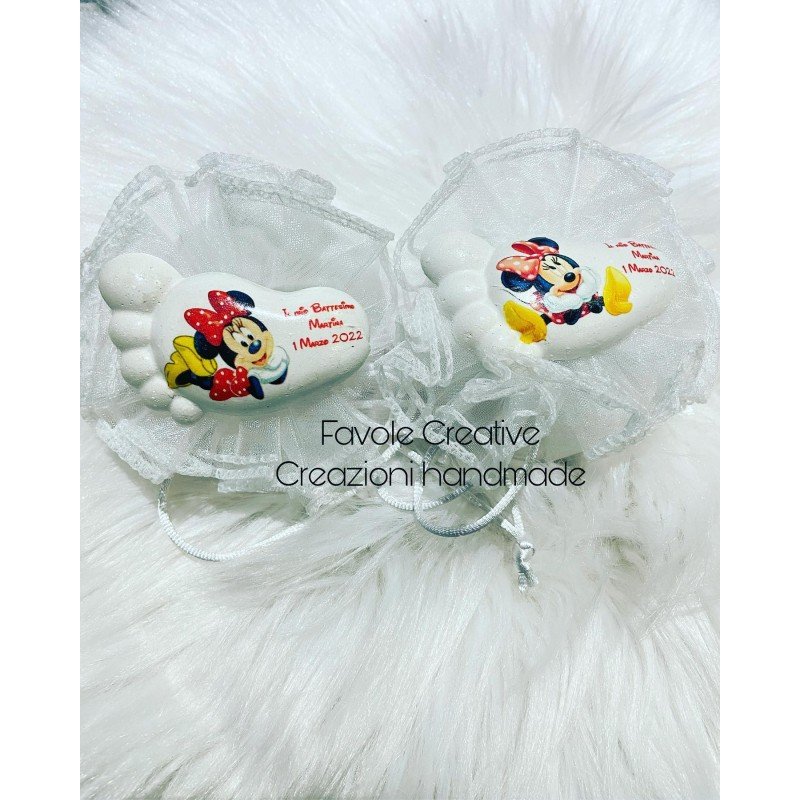 Sacchetto in Tulle bianco con Gessetto Profumato Personalizzato – Tema Minnie Sacchetto in Tulle bianco con Gessetto Profumato Personalizzato – Tema Minnie