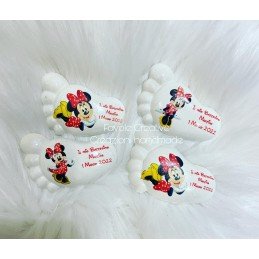 Piedino Profumato Minnie Rossa Misti | Bomboniera Personalizzata per Battesimo, Nascita, Compleanno