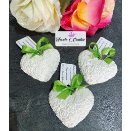 Gessetti profumati CUORI COMPLETI TAG FIOCCO E CIONDOLO