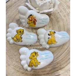 Piedino Profumato Simba Misti Personalizzato | Bomboniera Il Re Leone per Nascita, Battesimo, Compleanno