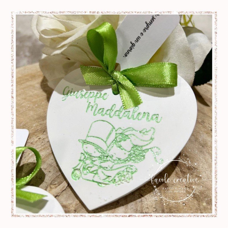 Gessetto profumato CUORE INCISO personalizzato 2