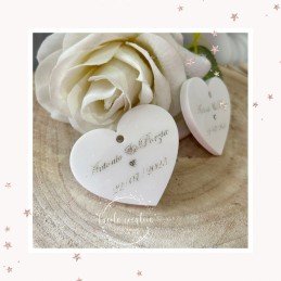 Gessetto profumato CUORE INCISO personalizzato 6CM