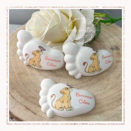 Piedino Profumato Nala con Farfalla | Bomboniera Il Re Leone Personalizzata per Battesimo, Nascita, Compleanno