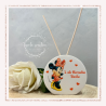 Profumatore Rotondo Minnie Personalizzato 9 Cm Bomboniera Battesimo Compleanno Nascita
