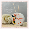 Profumatore Rotondo Minnie Personalizzato 9 Cm Bomboniera Battesimo Compleanno Nascita