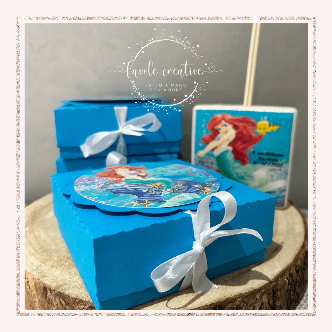 50 Bombonieres Naissance Petits Pieds Ariel La Petite Sirène - Céramique Peinte à La Main, Italie