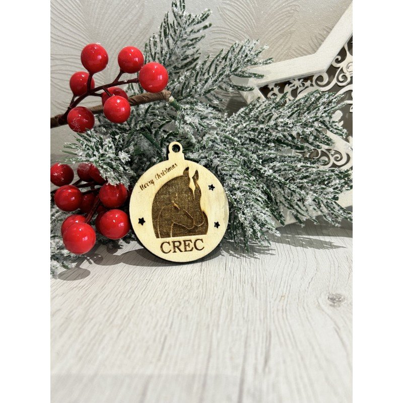 Pallina in legno con logo inciso