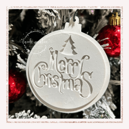 Gessetti profumati natale PALLINA MERRY CHRISTMAS CON FORO DECORAZIONE NATALIZIA