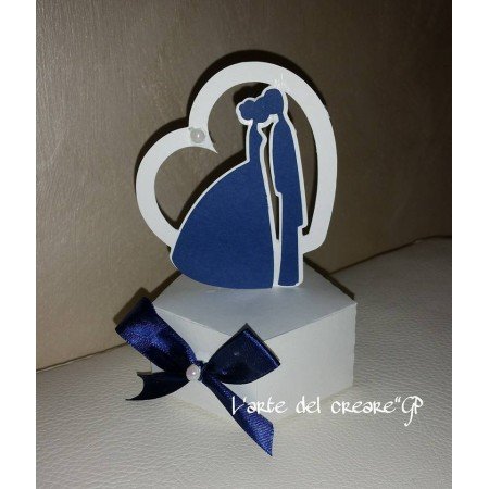 Scatolina bomboniera sacchetto porta confetti modello sposi per matrimonio, segnaposto bomboniera