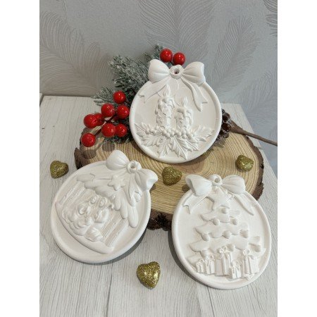 Gessetti profumati Medaglioni Natale (albero, candele, presepe)