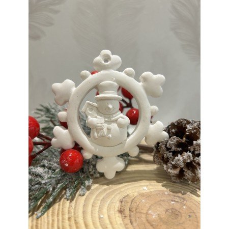 Gessetti profumati natale FIOCCO DI NEVE CON FORO DECORAZIONE NATALIZIA