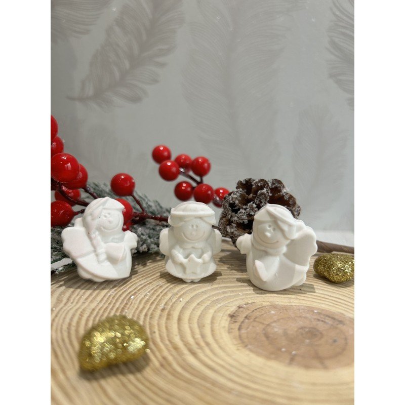 Gessetti profumati MINI ANGIOLETTI SEGNAPOSTO BATTESIMO NASCITA NATALE