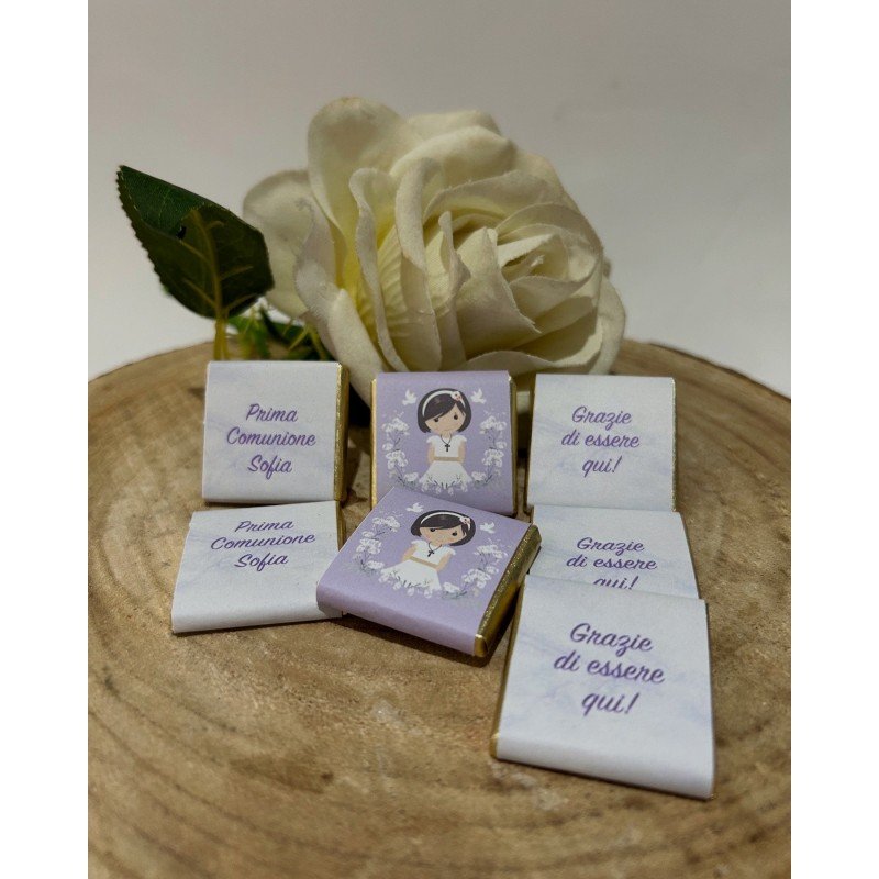 Cioccolatini Personalizzati al Latte - Tema Prima Comunione Cioccolatini Personalizzati al Latte - Tema Prima Comunione