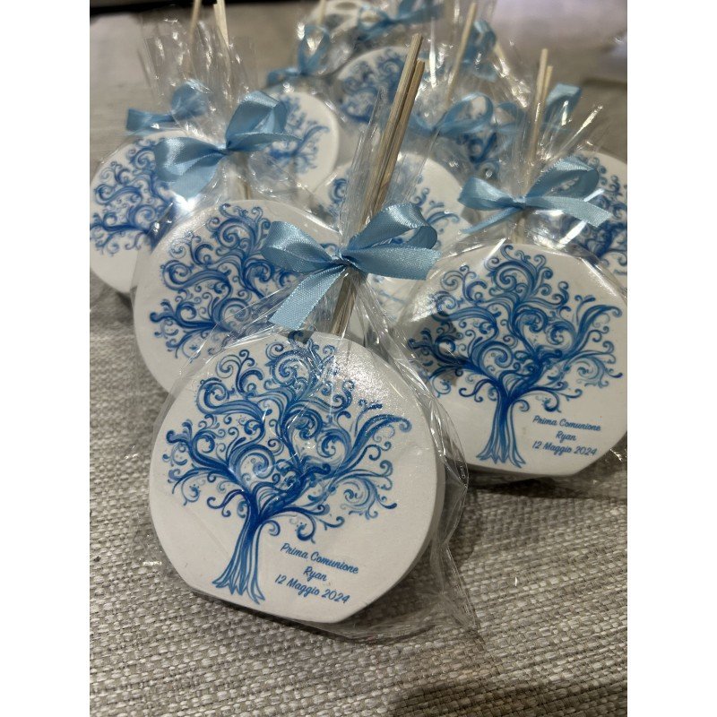 Profumatore Albero della Vita Blu 9 cm | Bomboniera con Bustina Trasparente per Battesimo, Comunione Profumatore Albero della Vita Blu 9 cm | Bomboniera con Bustina Trasparente per Battesimo, Comunione