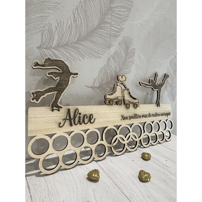 Porta medaglie PATTINAGGIO cerchi olimpici Porta medaglie PATTINAGGIO cerchi olimpici