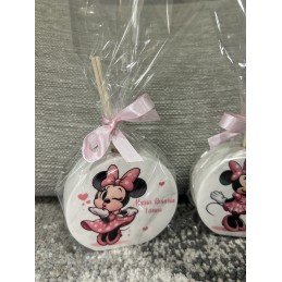 Profumatore Grande Minnie Personalizzato 9 cm | Bomboniera con Bustina Trasparente per Eventi