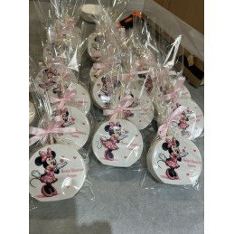 Profumatore Grande Minnie Personalizzato 9 cm | Bomboniera con Bustina Trasparente per Eventi