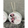 Profumatore Rotondo Minnie Rosa Personalizzato 9 Cm Bomboniera Battesimo Nascita Compleanno