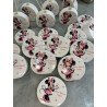 Profumatore Rotondo Minnie Rosa Personalizzato 9 Cm Bomboniera Battesimo Nascita Compleanno