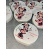 Profumatore Rotondo Minnie Rosa Personalizzato 9 Cm Bomboniera Battesimo Nascita Compleanno