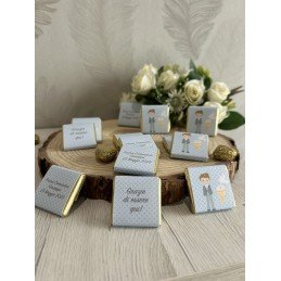 Cioccolatini Personalizzati al Latte - Tema Prima Comunione MASCHIO