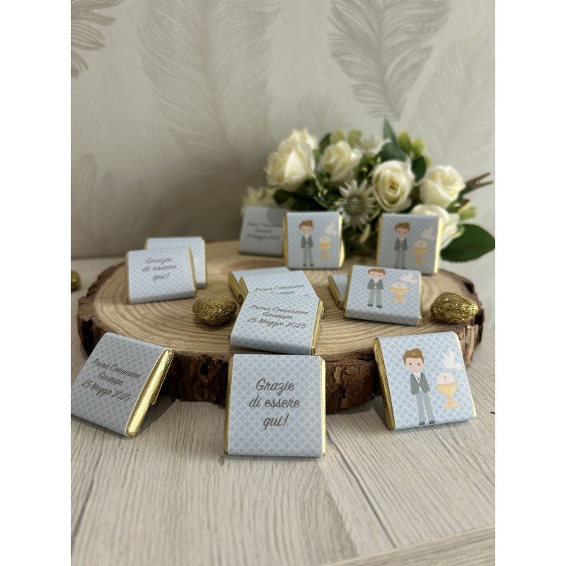 Cioccolatini Personalizzati al Latte - Tema Prima Comunione MASCHIO Cioccolatini Personalizzati al Latte - Tema Prima Comunione MASCHIO